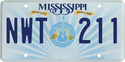 MS license plate NWT211