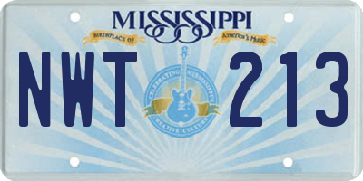 MS license plate NWT213