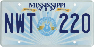 MS license plate NWT220