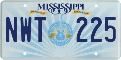 MS license plate NWT225