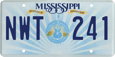 MS license plate NWT241