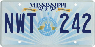 MS license plate NWT242