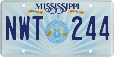 MS license plate NWT244