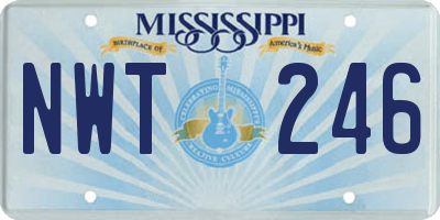 MS license plate NWT246
