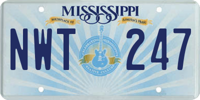 MS license plate NWT247