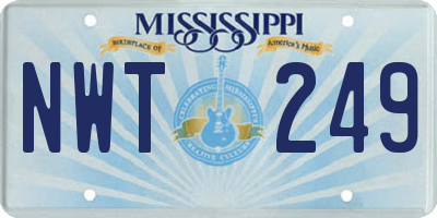 MS license plate NWT249