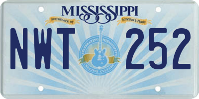 MS license plate NWT252