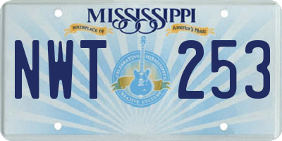 MS license plate NWT253