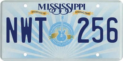 MS license plate NWT256