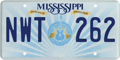 MS license plate NWT262