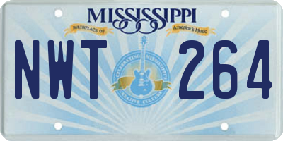 MS license plate NWT264
