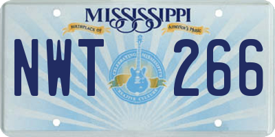 MS license plate NWT266