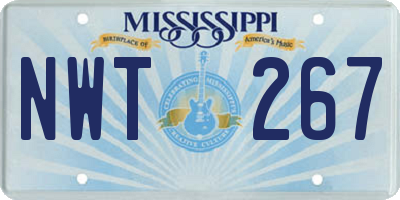 MS license plate NWT267
