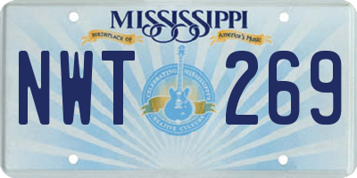 MS license plate NWT269