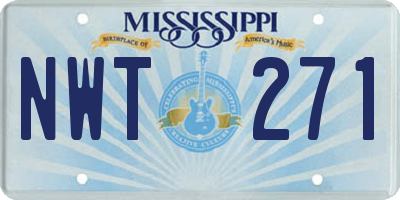 MS license plate NWT271