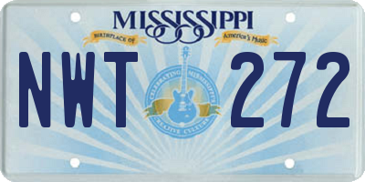 MS license plate NWT272