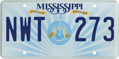 MS license plate NWT273