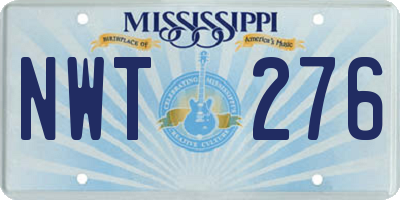MS license plate NWT276