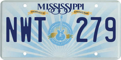 MS license plate NWT279