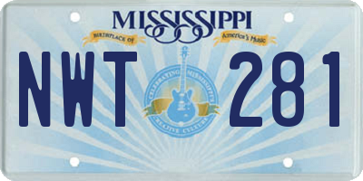 MS license plate NWT281