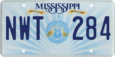 MS license plate NWT284