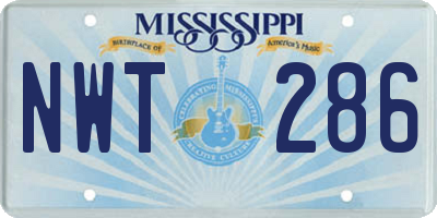 MS license plate NWT286