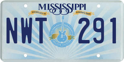 MS license plate NWT291