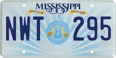MS license plate NWT295