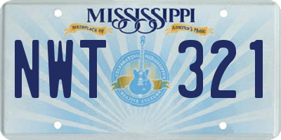 MS license plate NWT321