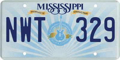 MS license plate NWT329