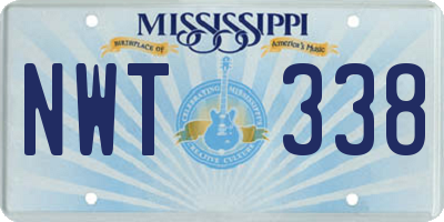 MS license plate NWT338