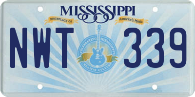 MS license plate NWT339