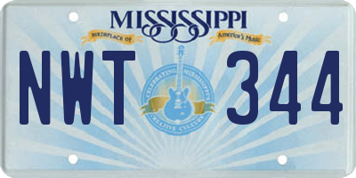 MS license plate NWT344