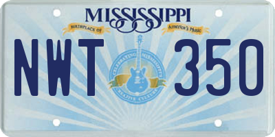 MS license plate NWT350