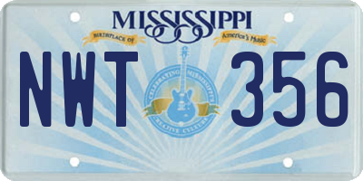 MS license plate NWT356