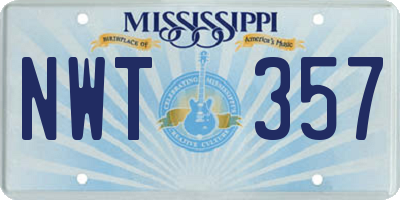 MS license plate NWT357