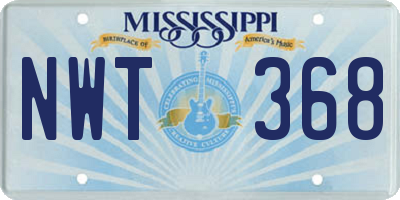 MS license plate NWT368