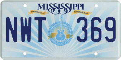MS license plate NWT369