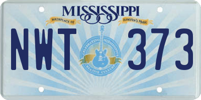 MS license plate NWT373