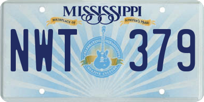 MS license plate NWT379