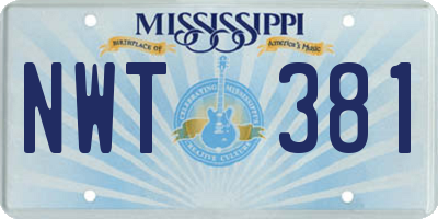 MS license plate NWT381