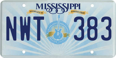 MS license plate NWT383