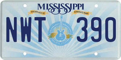 MS license plate NWT390