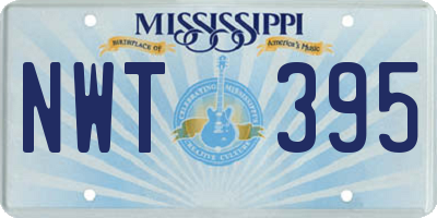 MS license plate NWT395