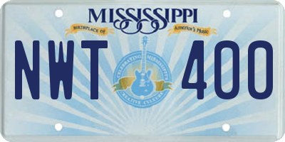 MS license plate NWT400