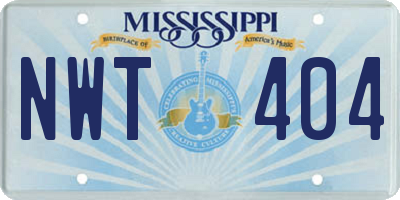 MS license plate NWT404