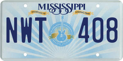 MS license plate NWT408