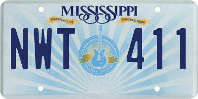 MS license plate NWT411