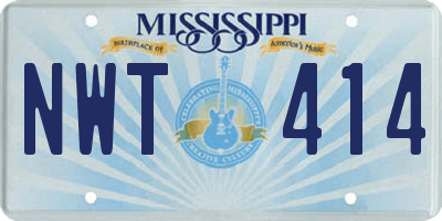 MS license plate NWT414