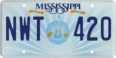 MS license plate NWT420